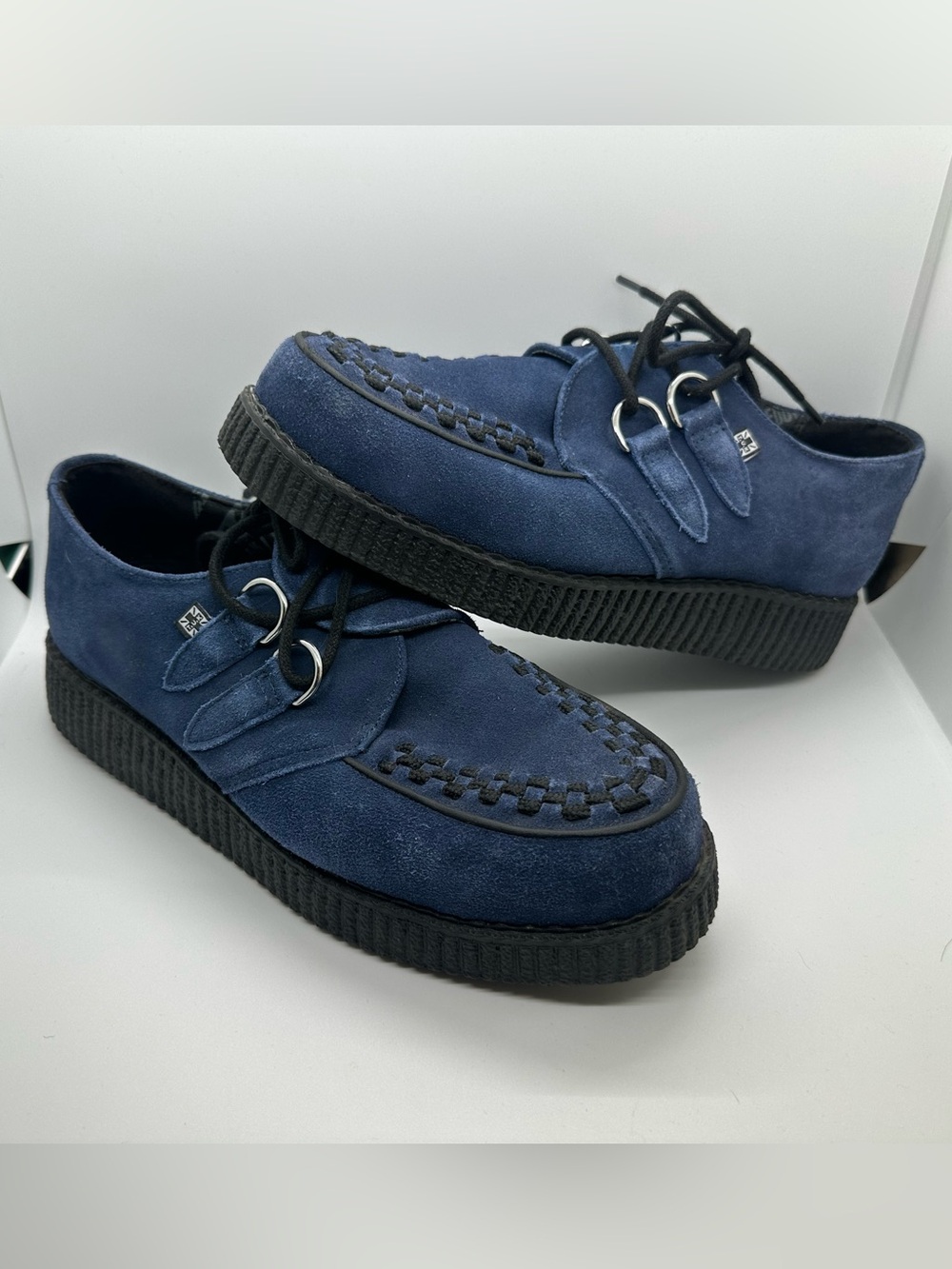 T.U.K Navy Suede Men’s Creeper Slip-On Loafers